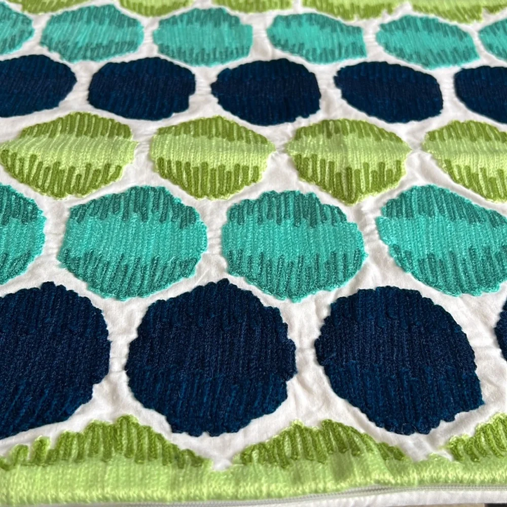 Gorgeous cushion cover modern design blue teal and green colors New no tag